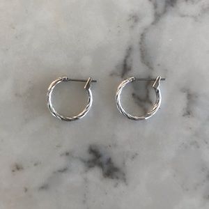 Small silver hoop earrings